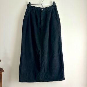 Crossroads Y2K Black Denim Midi Skirt‎